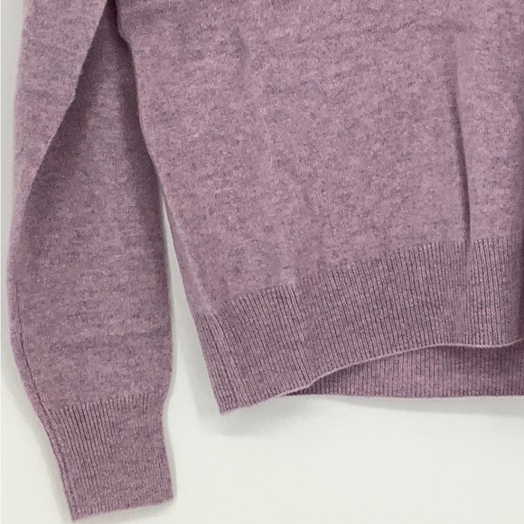 NEW! NAADAM Size Small V Neck Pullover Sweater Purple $385 MSRP J7-13 - Picture 5 of 11